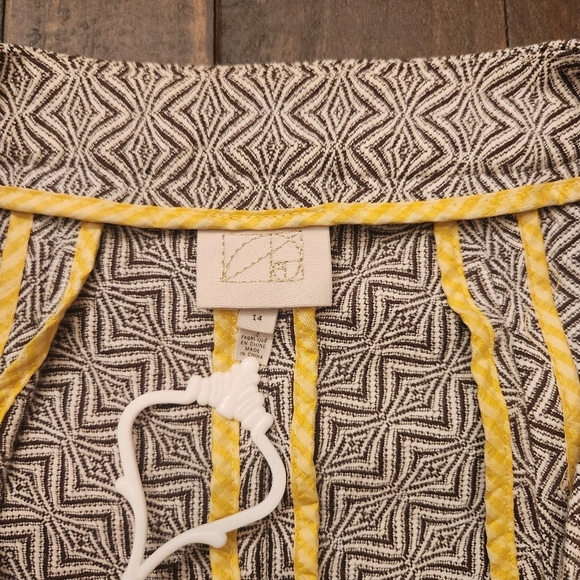 Cecilia Prado Anthropology Blazer Jacket Jacquard 3/4 sleeves Sz 14 - Picture 5 of 5